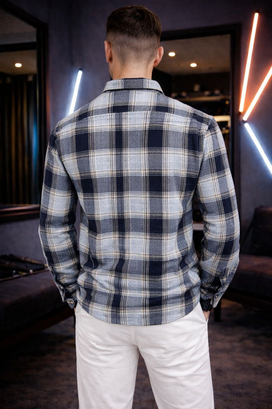 Chek baggy style pocket shirts
