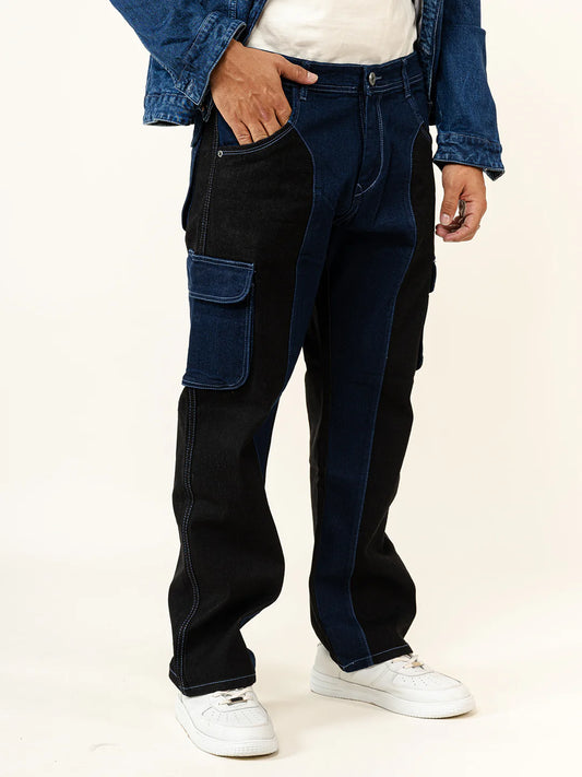 Straight Fit Denim Cargo